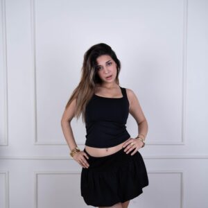 Black Square shaped tank top